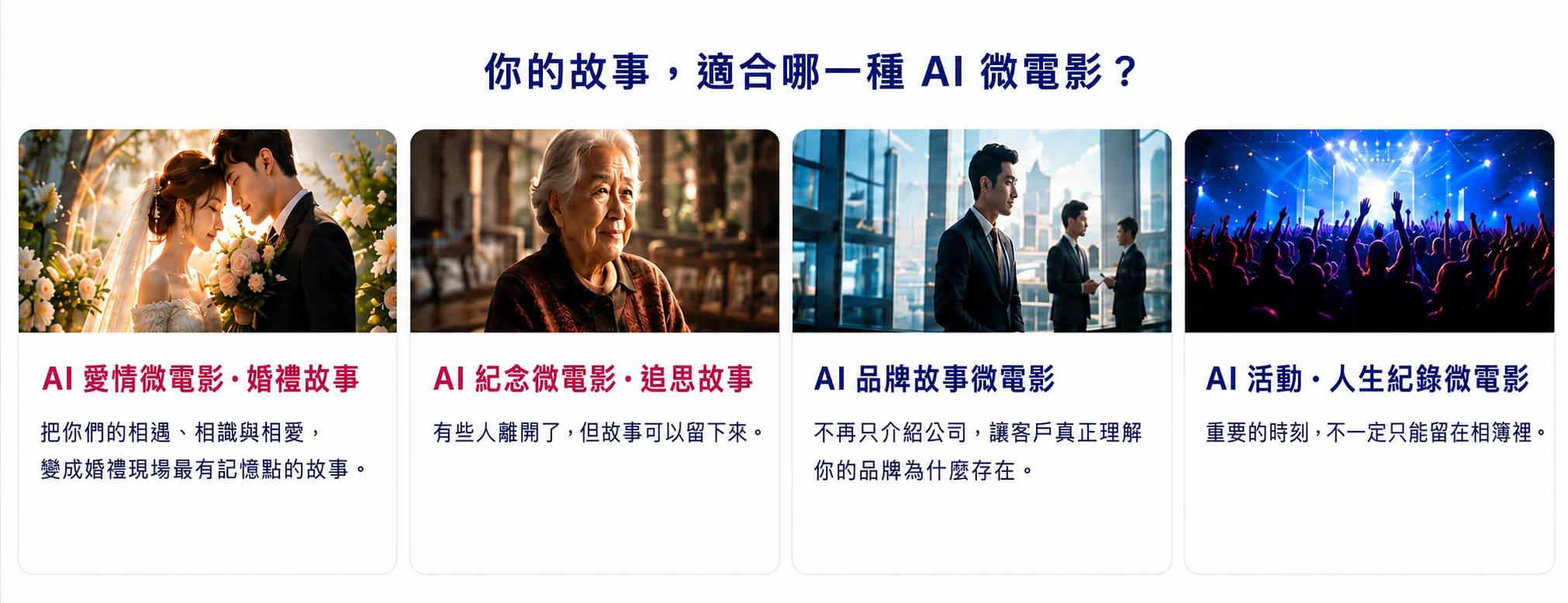 你的故事，適合哪一種AI微電影